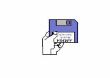 Die berühmte Hand mit Diskette!