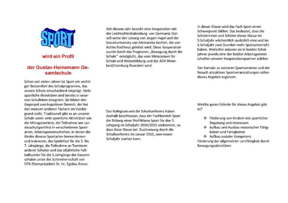 Profilklasse - Sport