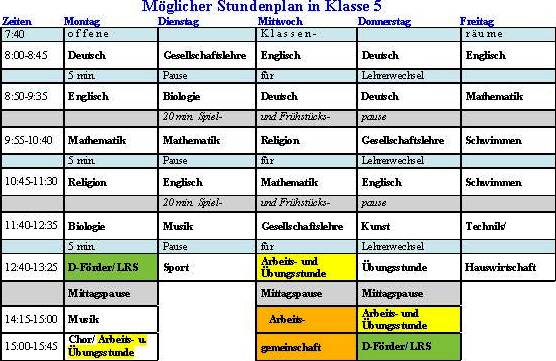 Stundenplan