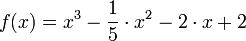 f(x)= x^3 - \frac{1}{5} \cdot x^2 - 2 \cdot x + 2