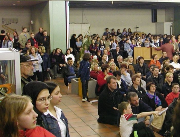 Ein Bild der Zuhörer.