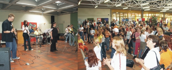 Die Schulband in Aktion